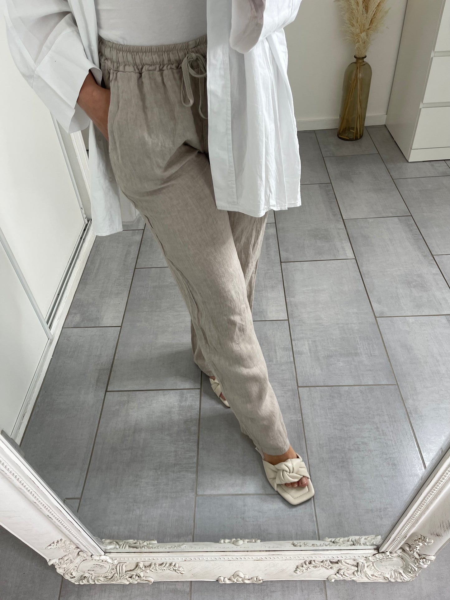 Pantalon 100% lin