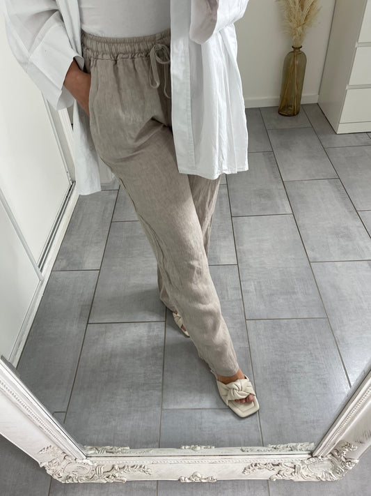 Pantalon 100% lin