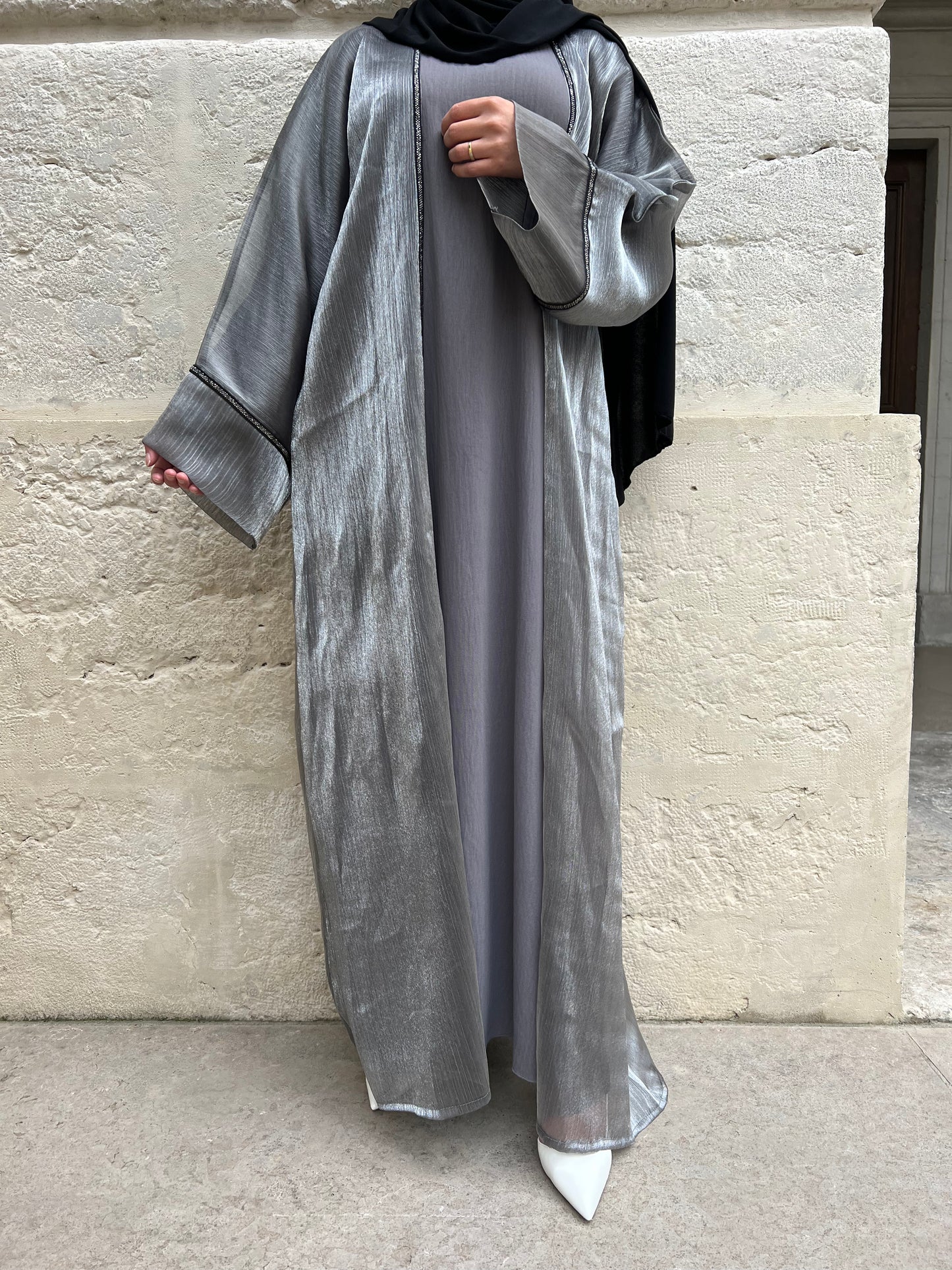 Abaya Kamelia gris